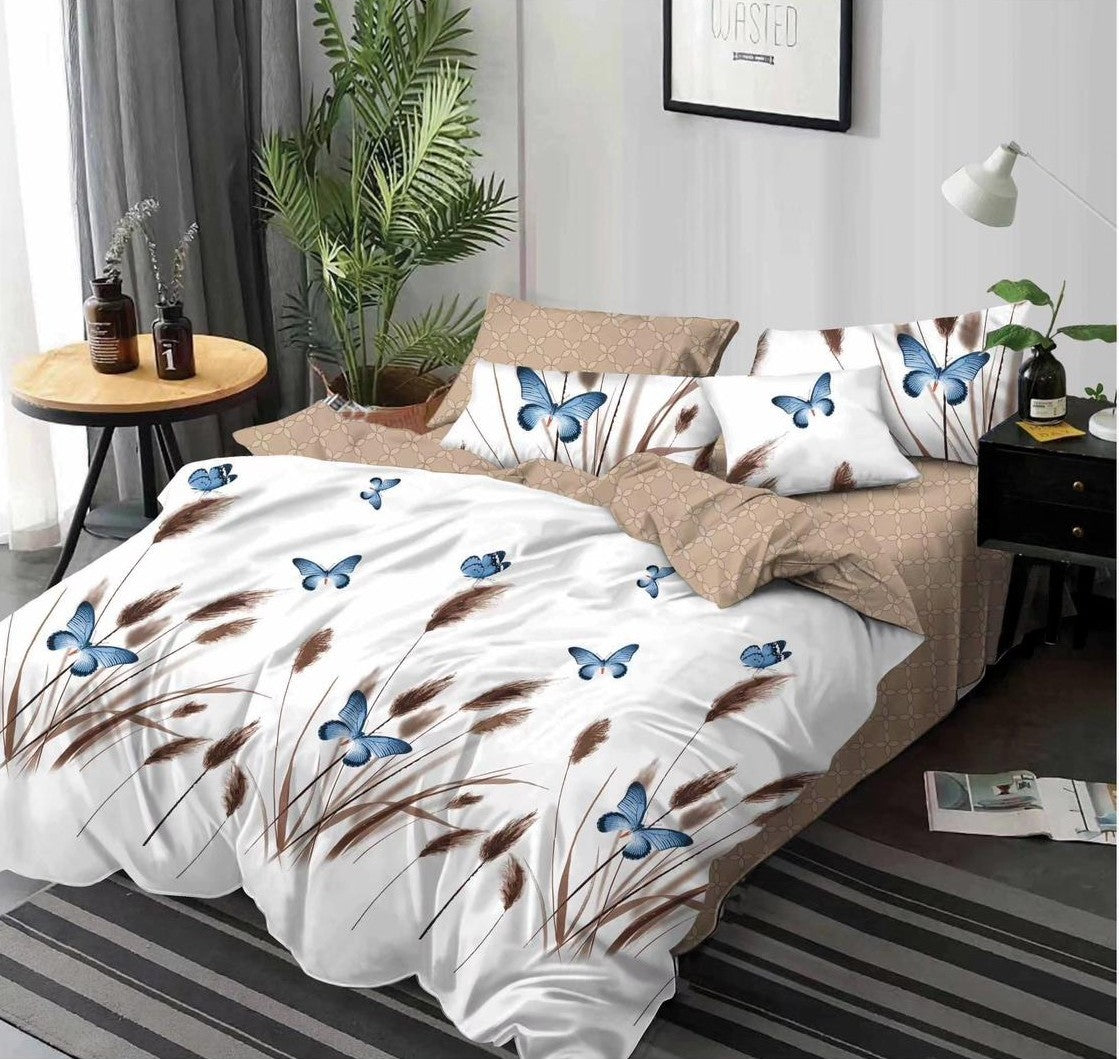 Lenjerie de pat finet, Bumbac Finet, Lan de grau, 6 piese